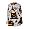 thumbnail image 4 of LOVZFMLL Vestes pour Femmes Imprimé Manches Longues Blouse Décontractée avec Poche Cardigan Extérieur, 4 of 5