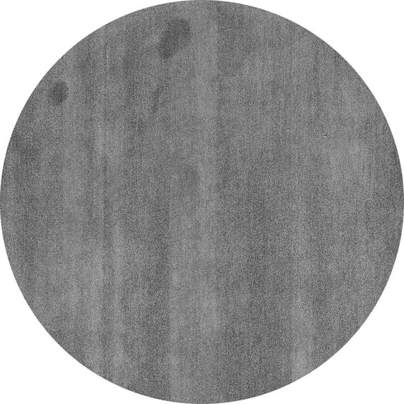Ahgly Company Indoor Round Abstract Gray Modern Area Rugs, 6' Round