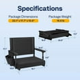 thumbnail image 4 of SPECSTAR Stadium Seats with Back Support and Cushion, 2 Pack Portable Bleacher Chairs with Cup Holder and Shoulder Strap, 4 of 9