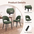 thumbnail image 6 of EOP Upholstered Dining Chairs Set of 2, Modern Fabric Dining Side Chairs with Solid Wood Legs, Comfortable Seating for Kitchen, Dining Room, Green, 6 of 11