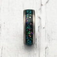 thumbnail image 3 of 100S JEWELRY Tungsten Wedding Ring for Men Women Opal Inlay Silver Band Comfort Fit Size 6-16 (Tungsten, 8), 3 of 6