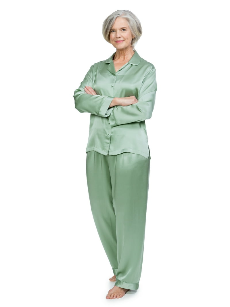 Women's 100% Silk Pajama Set Luxury Sleepwear Pjs by TexereSilk