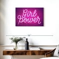 thumbnail image 3 of Elephant Stock Girl Power Neon Sign Wall Art - Horizontal Canvas Wall Art - Living Room Wall Decor - Inspirational And Typography Canvas - Pink And Purple Decor - 30" x 20", 3 of 8