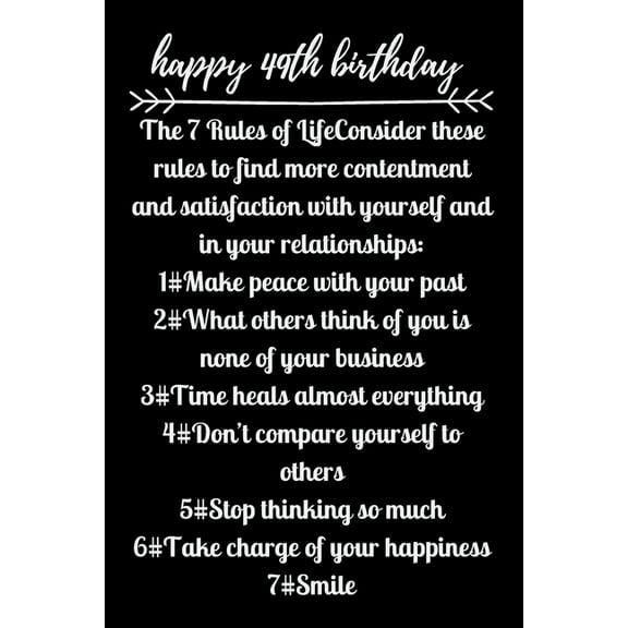 happy49th birthday The 7 Rules of Life (Paperback)