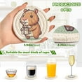 thumbnail image 3 of Capybara Gift 6 Pcs Drink Coasters with Holder Absorbent Coasters Woven Coasters for Drinks Table Desk Protection Home Decor, 3 of 7