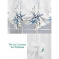 thumbnail image 3 of Coastal Starfish Tie Up Curtains for Windows 45 Inch Length Balloon Curtains Kitchen Adjustable Balloon Window Shade Nautical Coral Ship Anchor Rudder Tie Up Valance Bathroom Curtain Window 42"x45", 3 of 6