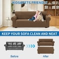 thumbnail image 6 of JIATER 1-Piece Armchair Sofa Cover Stretch Couch Cover Washable Sofa Slipcover Non-Slip Furniture Protector,Light Coffee, 6 of 8