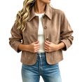 thumbnail image 2 of Floleo Womens Soft Microfiber Jacket Button Down Collared Long Sleeve Casual Outerwear with Patch Pockets for Fall Spring Daily Wear, 2 of 8