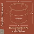 thumbnail image 2 of Bakken-Swiss Stainless Steel Stockpot with Lid, 20 Quart, Heavy-Duty 18/8 Steel, Induction & Oven Safe, Riveted Handles, 2 of 9
