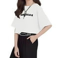 thumbnail image 4 of Guardurnaity Camiseta de manga corta para niñas, conjunto de pantalones de pierna ancha, senderismo, estilo informal para niños, camisetas, conjuntos de ropa Negro 120cm, 4 of 6