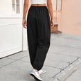 thumbnail image 7 of Ayolanni Flowy Pants for Women High Waist Straight Solid Jogger Pants Workout Black Business Lounge Trousers with Pockets M, 7 of 7