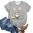 thumbnail image 4 of QUNYINEY Crew Neck Shirts for Women Casual Pullover Short Sleeve Easter Tops Loose Summer Tops for Women, 4 of 4