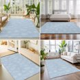 thumbnail image 4 of 3'x5' Area Rugs, Light Blue Botanical Indoor Outdoor Area Rug for Living Room Bedroom, Farmhouse Summer Floral Leaves Washable Bathroom Rugs Kitchen Floor Carpet Mats Home Decor Aesthetic, 4 of 8