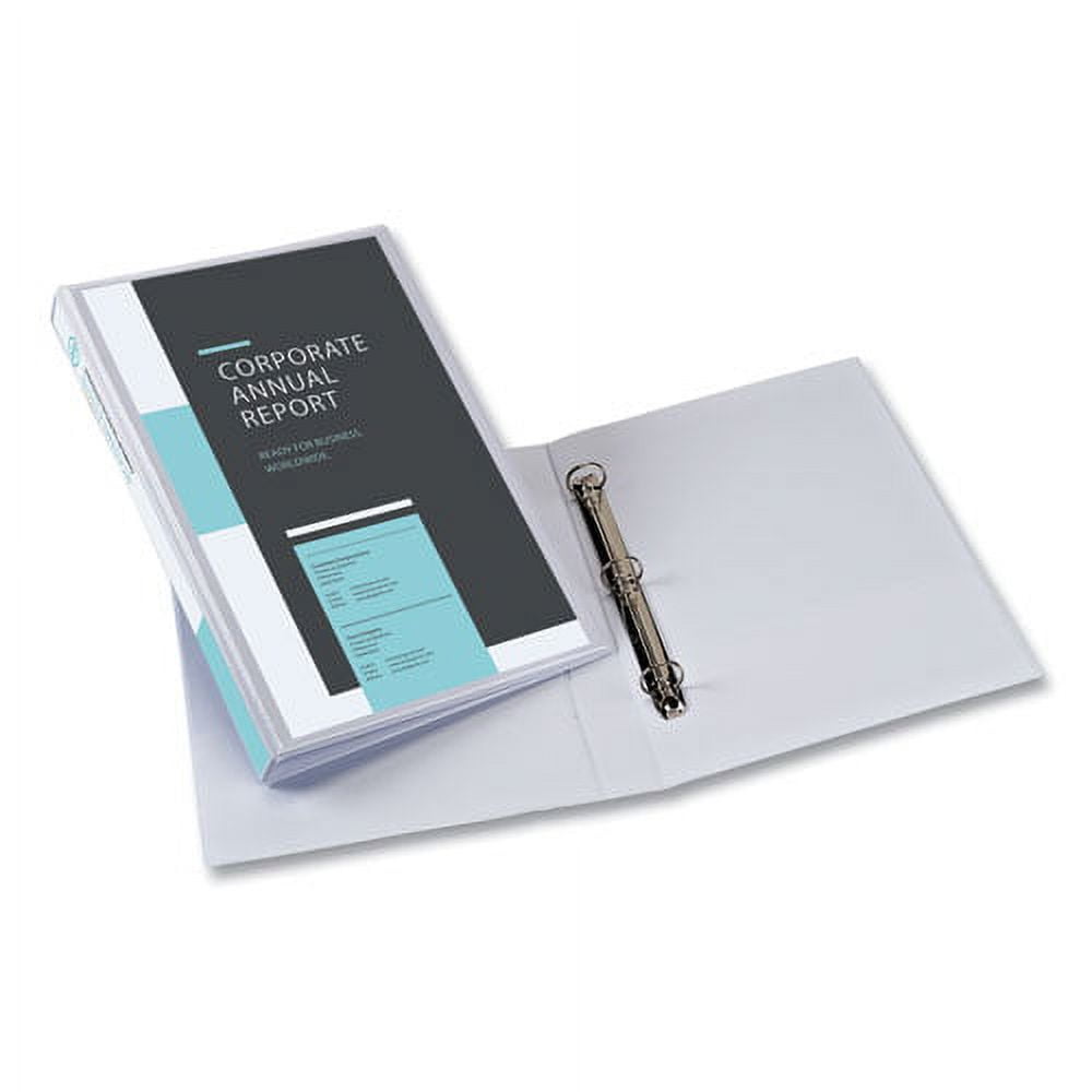 Legal Durable View Binder With Round Rings, 3 Rings, 1" Capacity, 14 X 8.5, White | Bundle of 5 Each