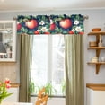 thumbnail image 3 of Yayeee Kitchen Valance Rod Pocket 54" x 18" Living Room Window Curtain, Blue Apple Pattern, 3 of 6