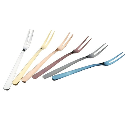 

6pcs Stainless Steel Fruit Forks Dessert Forks Stainless Steel Forks Cake Forks