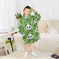 thumbnail image 6 of Wearable Blanket with Sleeves and Pocket Oversized Hooded Sweatshirt 3-14 YR Cute Panda Heads S, 6 of 7