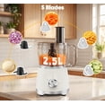 thumbnail image 5 of Plum Chef 10.5-Cup Food Processor and Vegetable Chopper, 5 Stainless Steel Blades & Dough Blade, 3 Modes for Slicing, Shredding & Kneading, Dishwasher Safe, Beige, 5 of 6