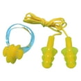 thumbnail image 1 of Advancent Juego de 2 piezas de tapones para los oídos, pinzas para la nariz, natación, surf, buceo, esnórquel, impermeable, de silicona, Kit Deportes acuáticos Amarillo, 1 of 6