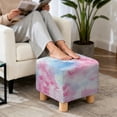 thumbnail image 4 of TSOVTHRID Cherry Blossom Tie Dye Print Ottoman Slipcover Stretch Square Footstool Slipcover Universal Folding Storage Ottoman Covers for Living Room with Elastic Bottom, 4 of 7