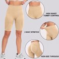 thumbnail image 5 of Women's Seamless High Waisted Biker Shorts, Tummy Control Compression Yoga Workout Shorts, Butt Lifting Contour Athletic Gym Running Shorts, 5 of 7