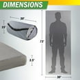 thumbnail image 6 of Memory Foam Camping Mattress - 3.5-Inch Thick Sleeping Pad for Camping Gear - Dual-Layer Roll Up Portable Bed for Car, Truck, Camp Tent, Cot Mattress, or Sleepover Guests by Wakeman Outdoors (Gray), 6 of 8