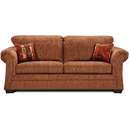 Simmons Upholstery Chenille Queen Size Sleeper Sofa Warm Brown Simmons Upholstery Chenille Queen Size Sleeper Sofa Warm Brown