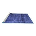 thumbnail image 2 of Ahgly Company Machine Washable Indoor Rectangle Abstract Blue Contemporary Area Rugs, 2' x 4', 2 of 4