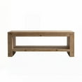 thumbnail image 2 of Large Rectangular Coffee Table with Storage Shelf - Rustic Design, 2 of 10