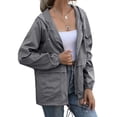 thumbnail image 4 of Womens Raincoat Windbreaker Waterproof Lightweight Packable Hooded Rain Jacket S-XXL, 4 of 5