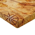 thumbnail image 2 of Ambesonne Vintage Fitted Sheet, Treasure Map Compass, Queen Size, Tan, 2 of 3