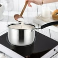 thumbnail image 4 of Stainless Steel Milk Pan, Soup Pot,Composite Material Saucepan with Single Handle, Quick Heat Transfer, Anti Scald Design, Versatile for Cooking Rice Porridge, Steaming Ingredients, 4 of 7