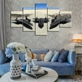 thumbnail image 3 of TISHIRON 5PCS Framed Canvas Wall Art Set,60"x32" Air Force Plane -SR-71 Blackbird Canvas Art Decor, 3 of 7