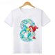 thumbnail image 3 of Camiseta de algodón con estampado de princesa sirena para niñas, ropa para niños de 1, 2, 3, 4, 5, 6, 7, 8 y 9 años, número de cumpleaños, camiseta con lazo para bebés y niños, 3 of 5