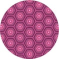 thumbnail image 1 of Ahgly Company Indoor Round Patterned Neon Pink Area Rugs, 8' Round, 1 of 6