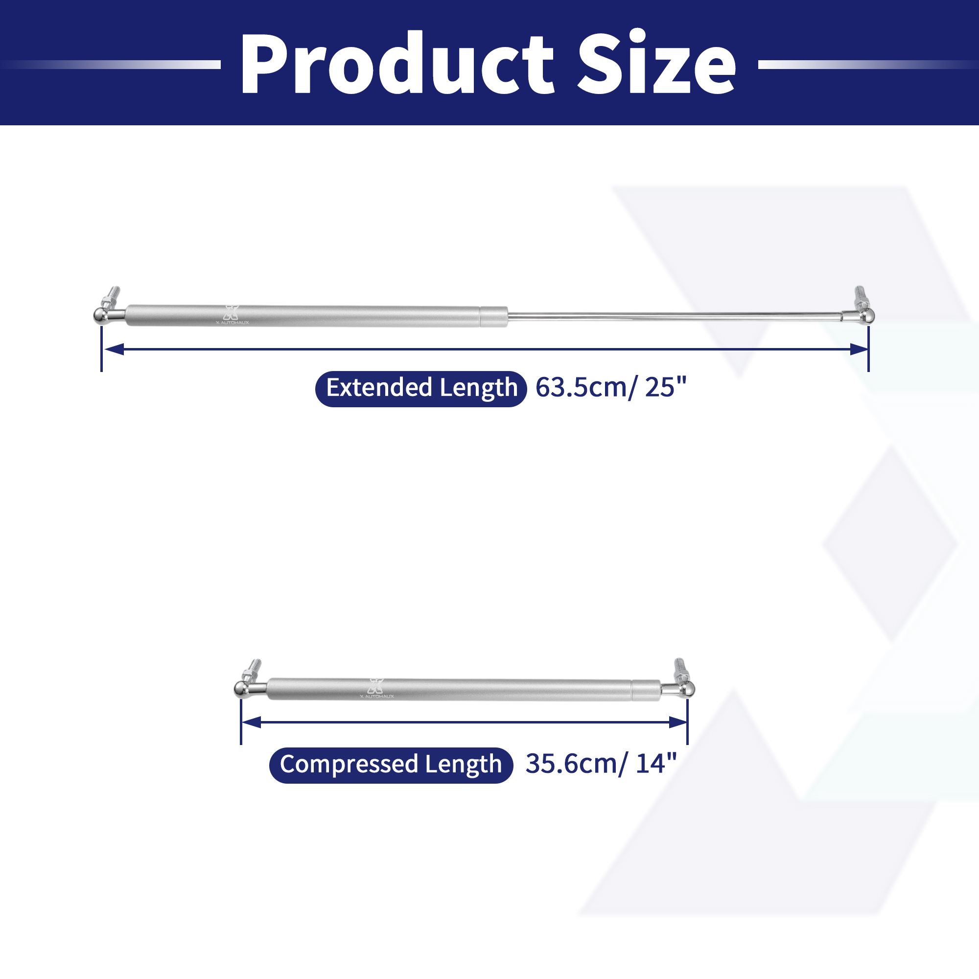 Unique Bargains 2 Pcs 25inch Silver Lift Supports Struts for RV Car Truck Boat 80lb/356N