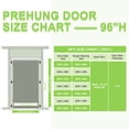 thumbnail image 2 of 32" x 96" (for 34 x 98 Rough Opening) Interior Prehung Pine Door Slab 1 Lite Frosted Glass Pantry Door With Quick Assemble Jamb / Door Seal Strip, 2 of 8