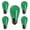green, variant on Green S14 Incandescent Bulbs - Box of 5