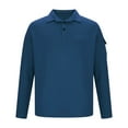 thumbnail image 3 of Men Clothing, Men's Long Sleeve Polo Shirt Tactical Military Style Tees Moisture Wicking Comfy Tops with Shoulder Pockets, 3 of 5