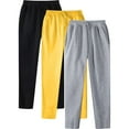 thumbnail image 1 of Pantalones largos de moda para hombre, de color liso, informales, deportivos, con cordón, de pierna recta, para hombre, 1 of 8