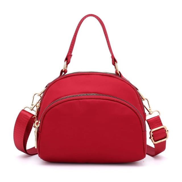 Bolso de mujer de moda, bolso pequeño, bolso de hombro portátil, multicapa, ligero, de nailon, tela Oxford, mini bolso cruzado, bolso de tela