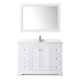 thumbnail image 3 of Wyndham Collection Light-Vein Wood Single Bathroom Vanity in White/Chrome, 3 of 7