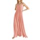 thumbnail image 1 of Mono largo de verano para mujer de VISgogo, mono holgado con tirantes anchos en el pecho liso fruncido, mono informal con pantalones largos de pierna ancha para mujer VISgogo moda, 1 of 9