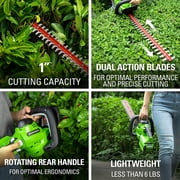 Greenworks 40V 24 Hedge Trimmer (1 Cutting Capacity), Battery Not Included HT40B02