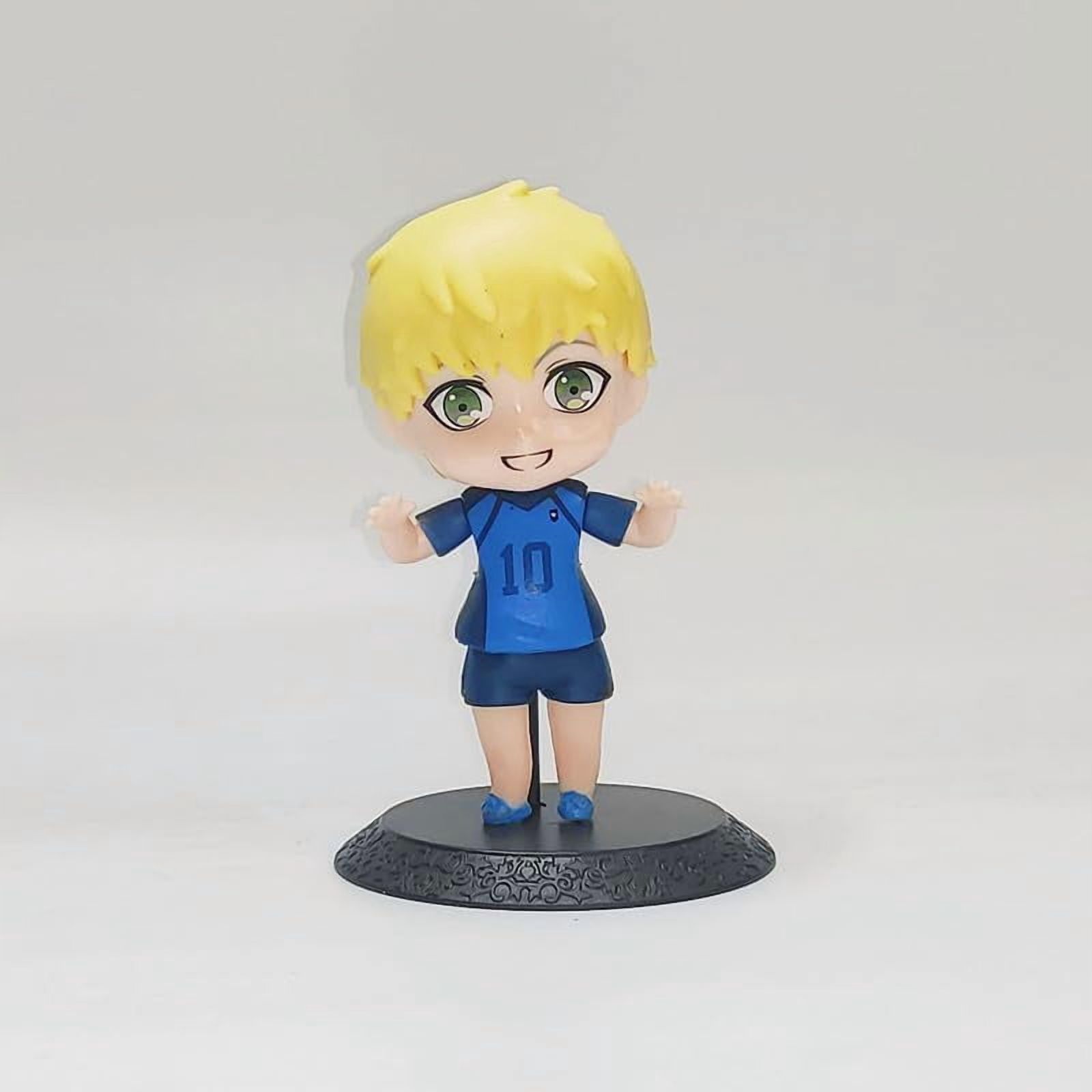 New Isagi Yoichi, Chigiri Hyoma, Bachira Meguru Figure, Q Version Action Figures 10cm/3.9inch Anime Character Model Desktop Ornament Gifts (a)