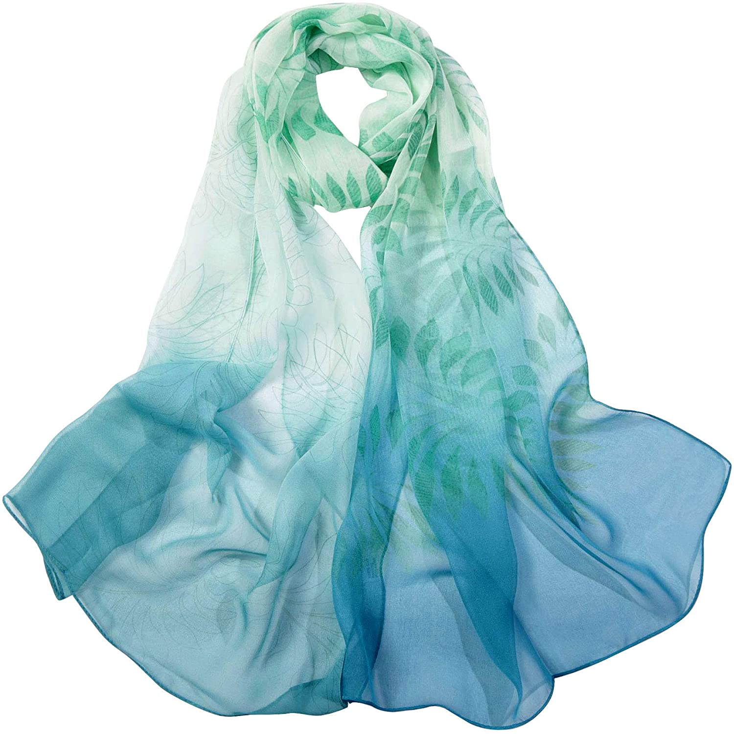 Floral Print Chiffon Scarf - Womens 