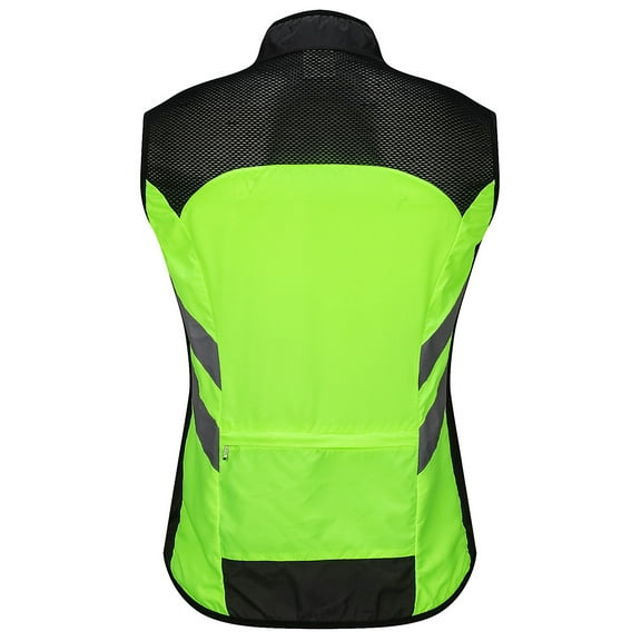 Vest Men Cycle Vest Foldable Quick Dry Breathable Reflective Sports Safety Bike Vest For Riding Running Jogging Hiking
