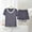 Gray, variant on Womens Comfy Pajamas Sets Lace Short Set V Neck Short Sleeve Tops and Comfy Wide Leg Shorts Trendy 2 Piece Sleepwear