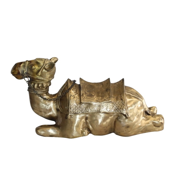 Nifao Metal Camel Lying Statue, Desert Majesty for Your Décor – Home Decor Sculpture, 24"L x 9"W x 13"H