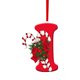 thumbnail image 1 of Adorno de alfabeto de árbol de Navidad personalizado | Decoración colgante de letras acrílicas • Acentos de sombrero de Papá Noel rojo • Colgante escribible de bricolaje • Decoración duradera del, 1 of 5